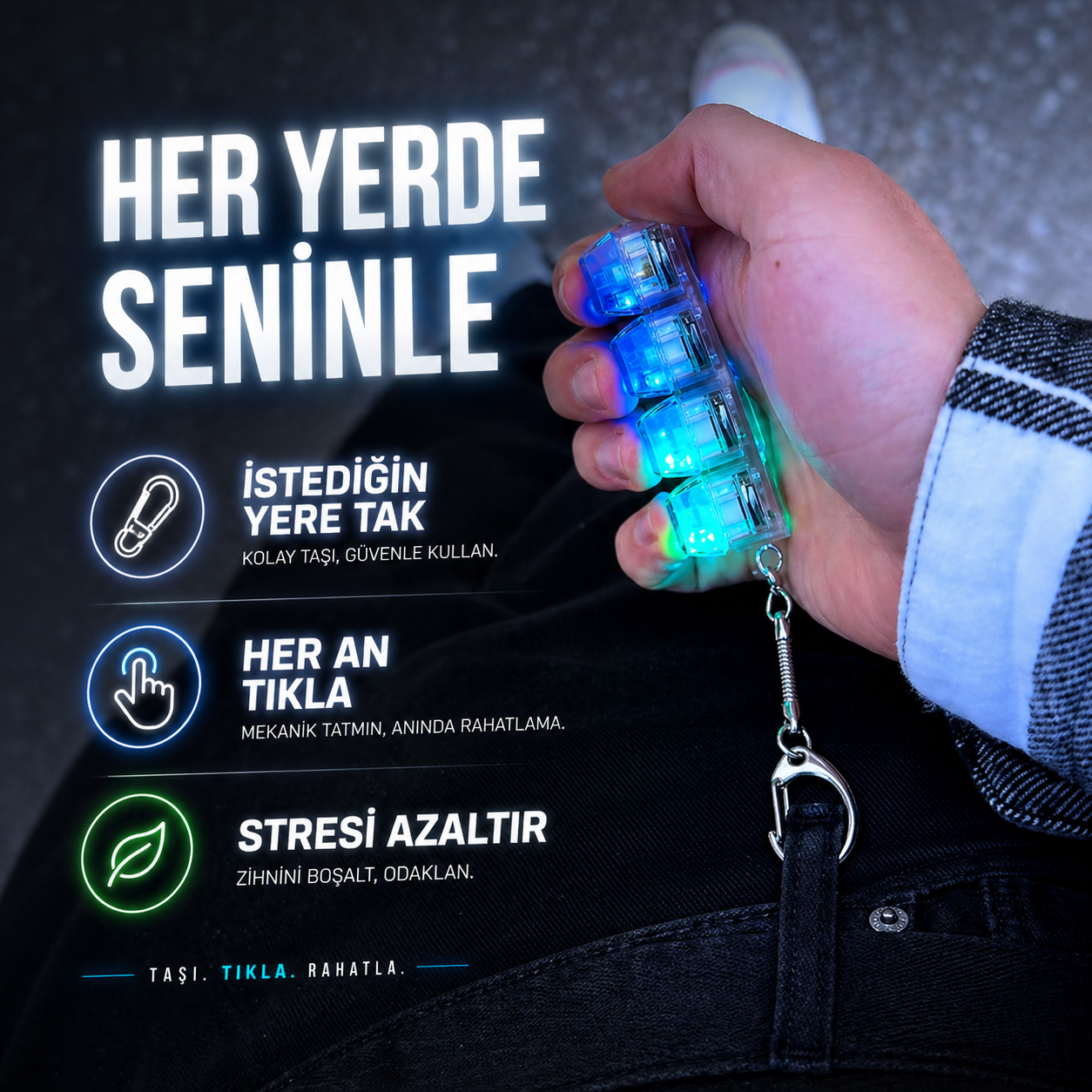 Stresi Azaltan Mekanik Klik Tuşu