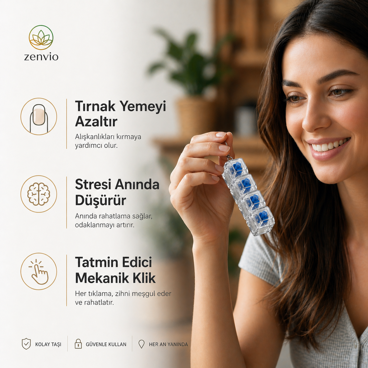Stresi Azaltan Mekanik Klik Tuşu