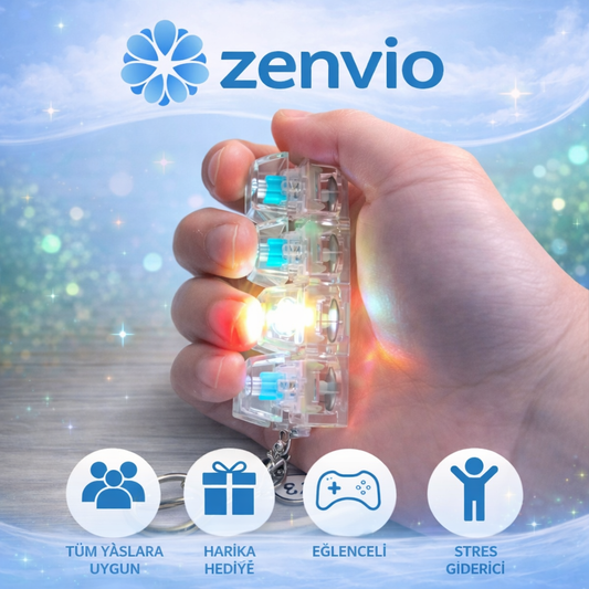 Zenvio™ Mekanik Switch Anahtarlık – Stres Giderici Klik Deneyimi